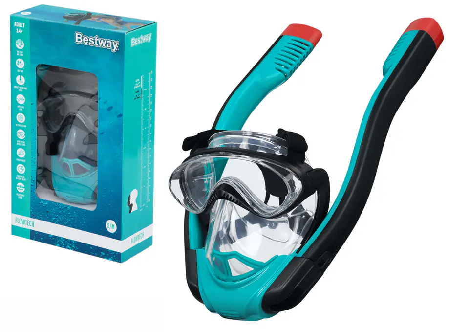 ⁨Maska Do nurkowania Pełnotwarzowa Maska ​​Do Snorkelingu S/M Bestway 24060⁩ w sklepie Wasserman.eu