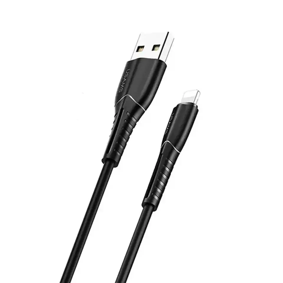 ⁨USAMS U35 lightning 2A Fast Charge Cable 1m black/black SJ364USB01 (US-SJ364)⁩ at Wasserman.eu