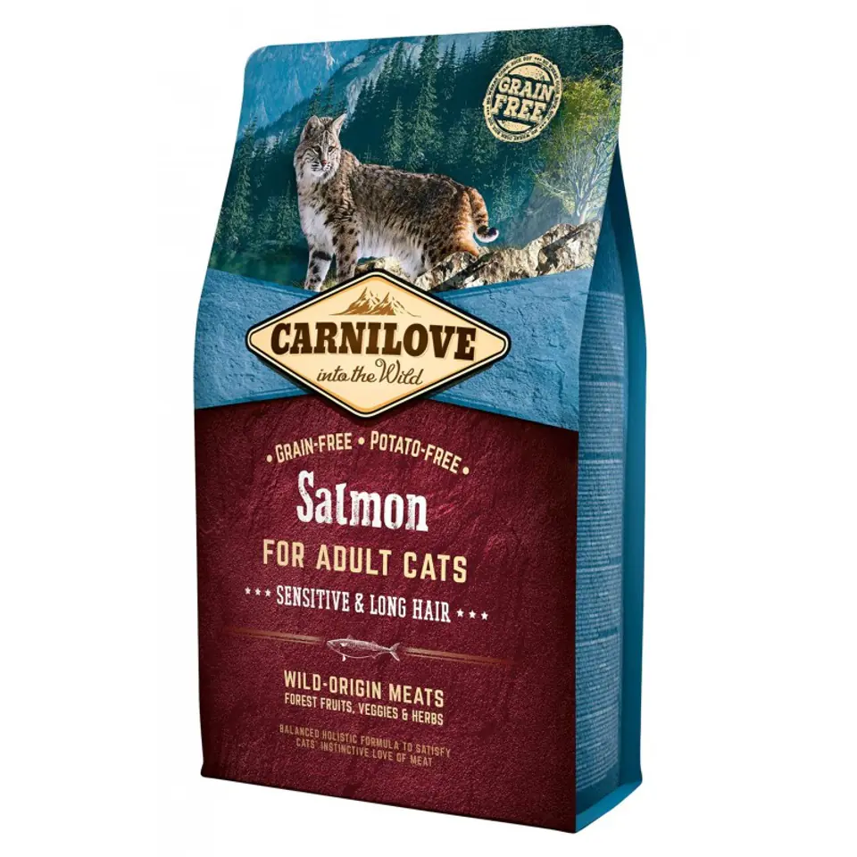 ⁨CARNILOVE CAT SALMON SENSITIVE&LONG HAIR 2kg⁩ at Wasserman.eu