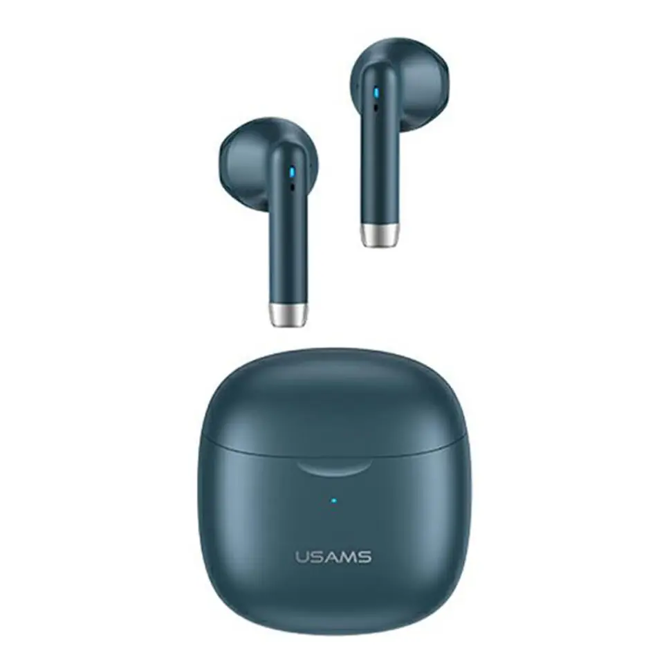 ⁨USAMS IA Series - Słuchawki Bluetooth 5.0 TWS + etui ładujące (granatowy)⁩ w sklepie Wasserman.eu