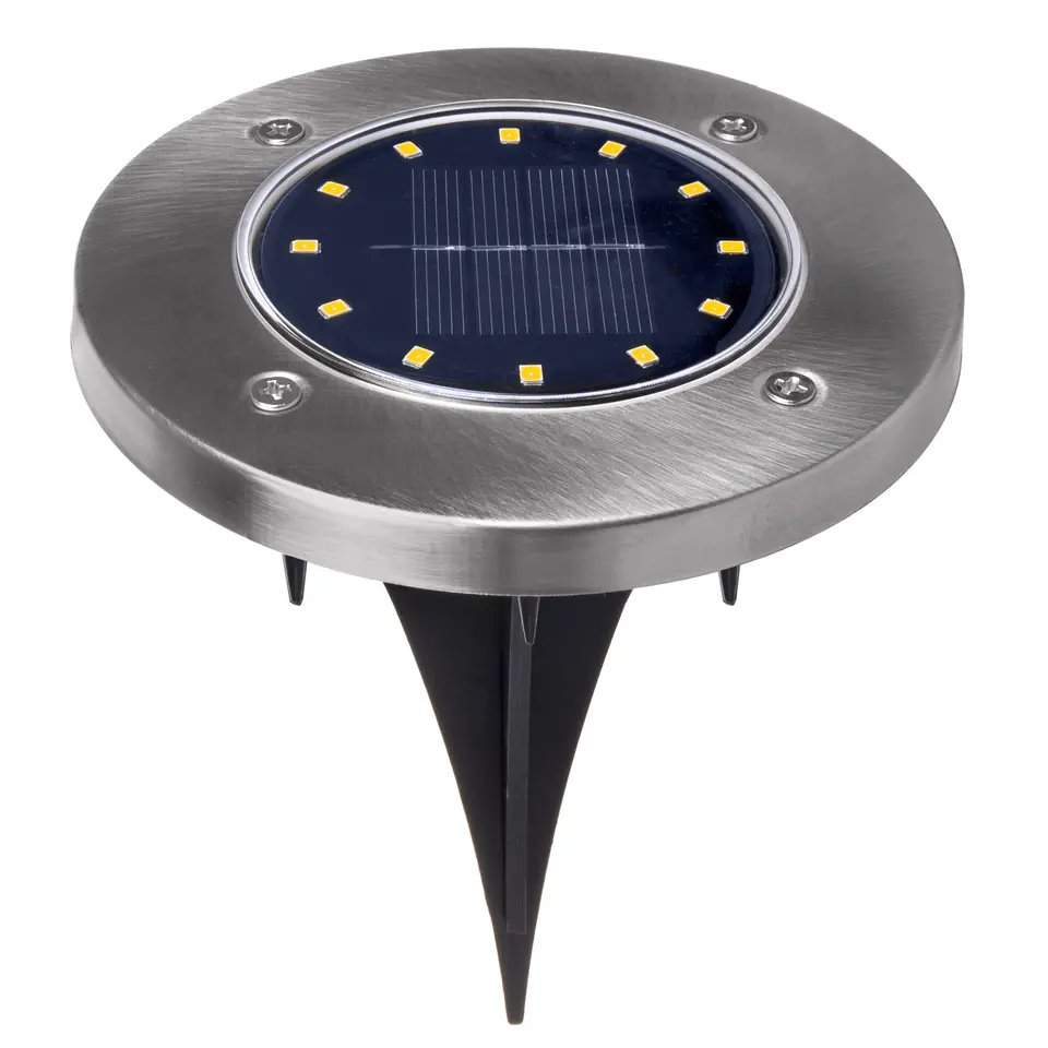 ⁨Solarna lampa najazdowa ogrodowa LED Maclean IP44, 12 LED SMD, 4000K, Ni-MH 600 mAh, 0,7W,  MCE318⁩ w sklepie Wasserman.eu