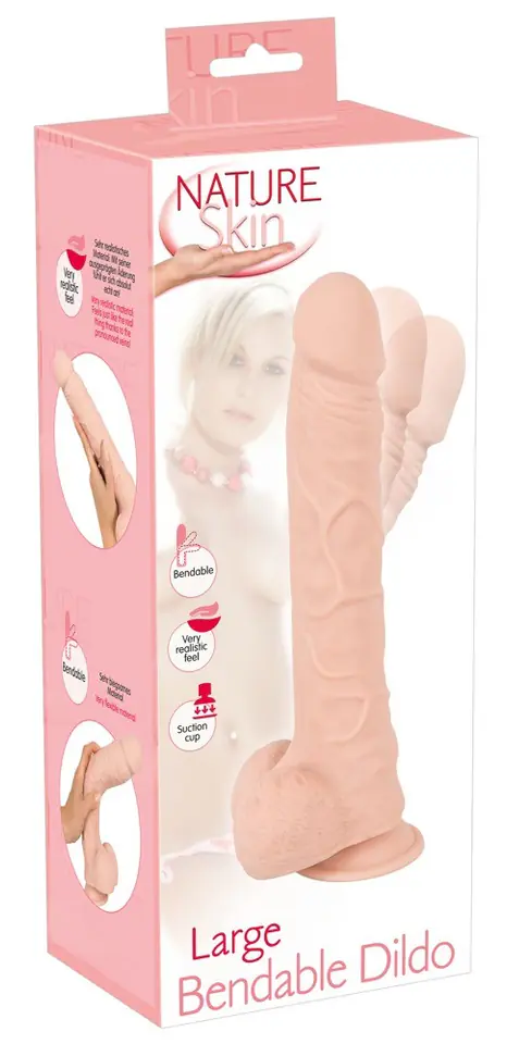 ⁨Dildo z przyssawką 29,5 cm Nature Skin⁩ w sklepie Wasserman.eu