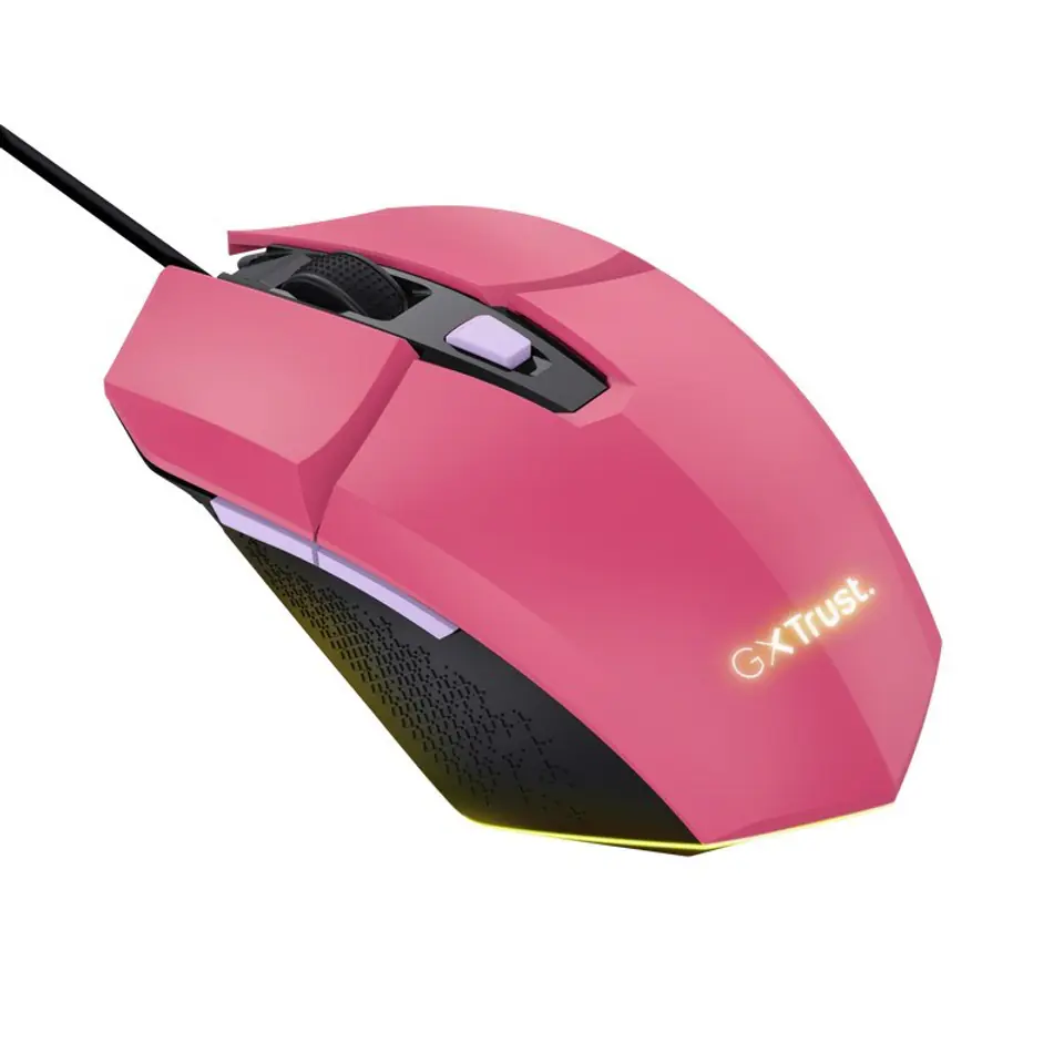 ⁨Mysz gamingowa TRUST FELOX GAMING GXT109P Różowa⁩ w sklepie Wasserman.eu