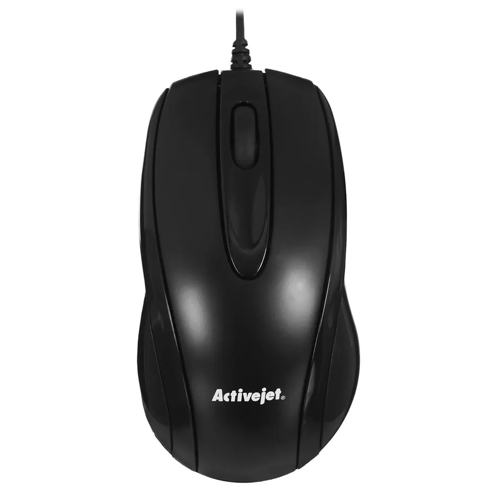 ⁨Activejet AMY-083 Mouse wired USB (optical; 1000 DPI; black)⁩ at Wasserman.eu