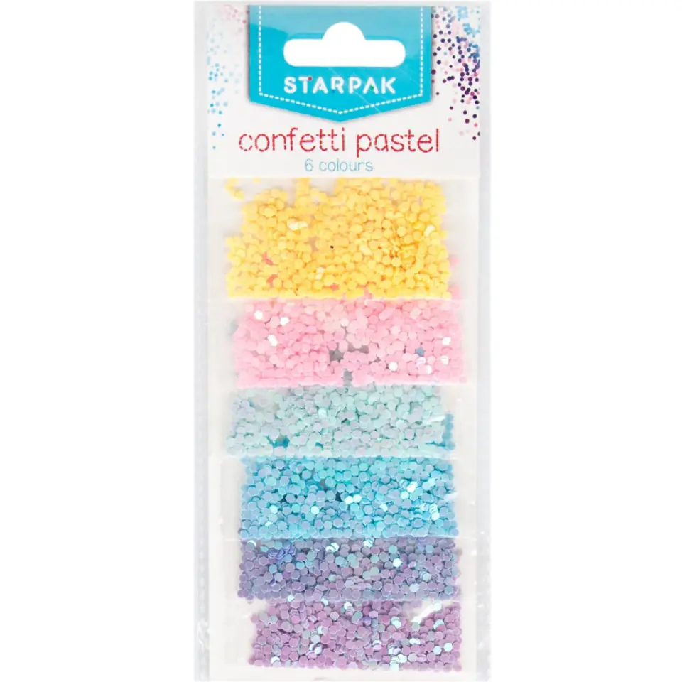 ⁨Konfetti pastelowe 6 kol. x 2g. 457123 STARPAK⁩ w sklepie Wasserman.eu