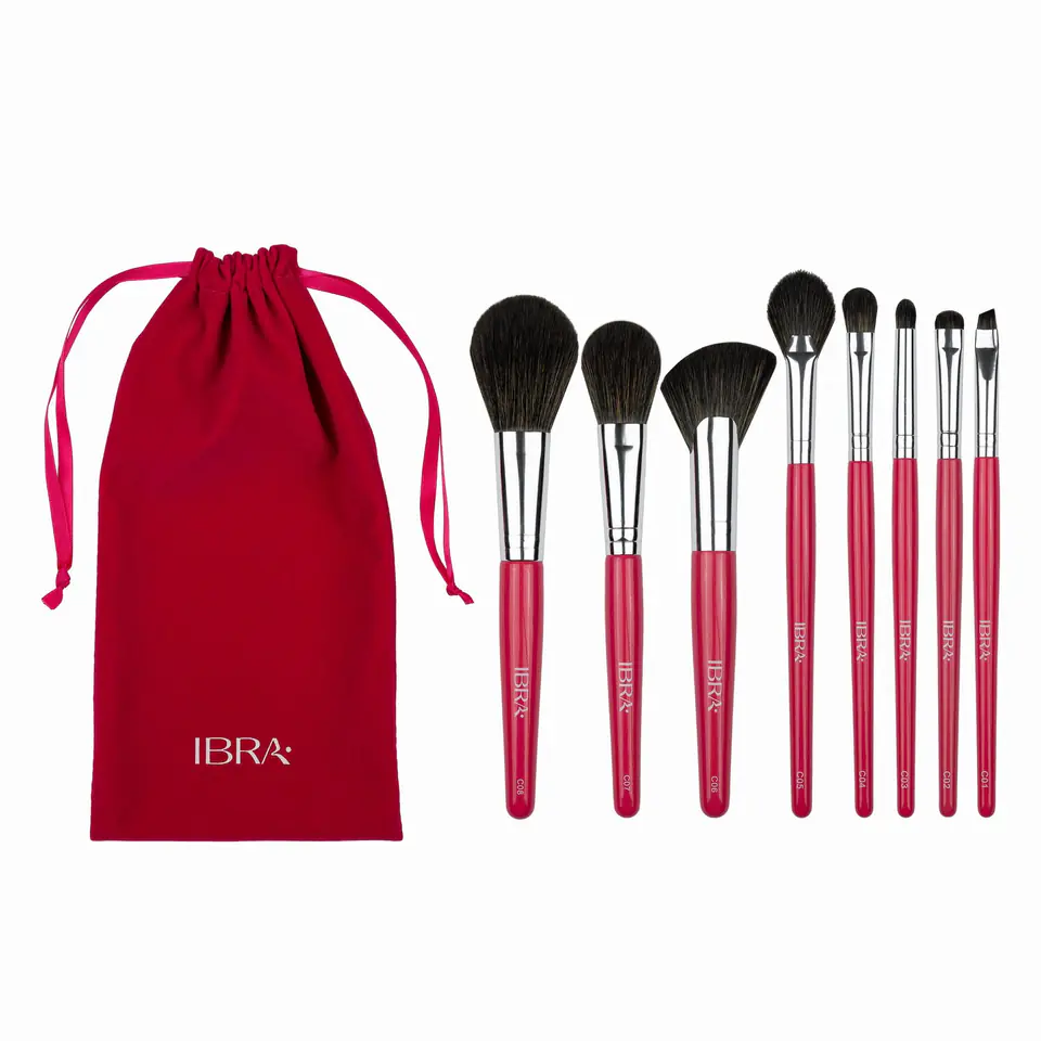 ⁨IBRA BRUSH SET CANDY Zestaw pędzli do makijażu 1op.-8szt⁩ w sklepie Wasserman.eu