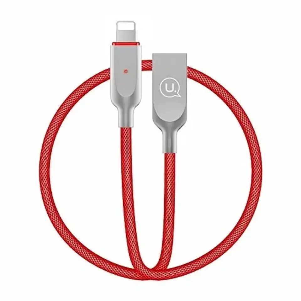 ⁨USAMS U-Sun Lightning red/red power-off cable 1.9m IPYSUSB203 (US-SJ170)⁩ at Wasserman.eu