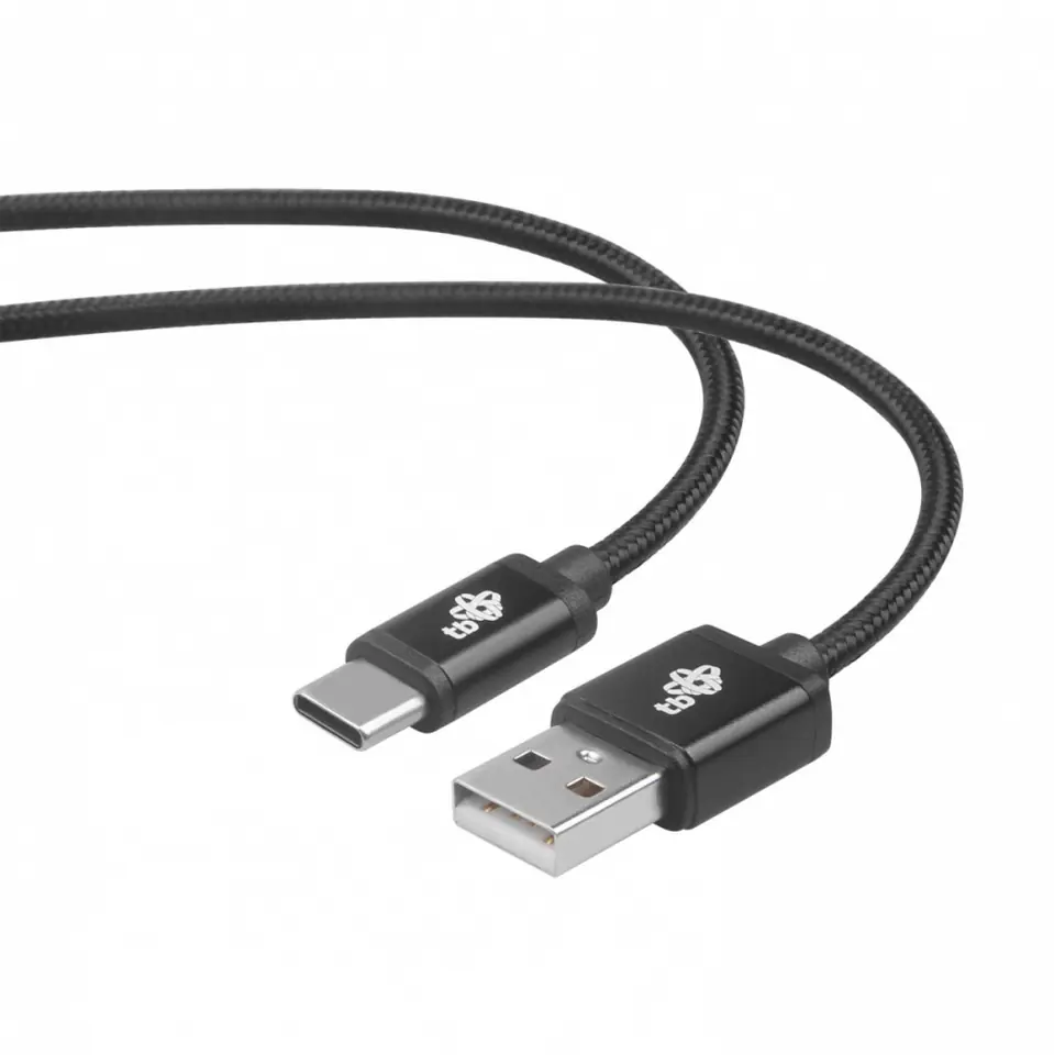 ⁨Cable USB - USB C 1.5 m black tape premium⁩ at Wasserman.eu