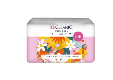 ⁨CLEANIC Podpaski higieniczne Soft - na dzień 1op.-10szt⁩ w sklepie Wasserman.eu