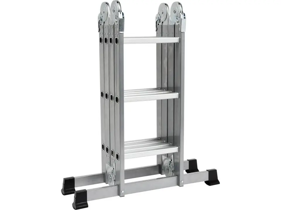 ⁨VOREL ALUMINIUM MULTI-PURPOSE HINGED LADDER 4 x 3 STEPS 17704⁩ at Wasserman.eu