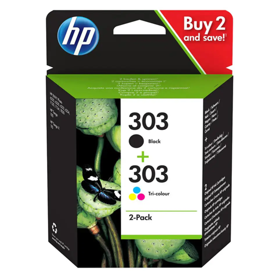 ⁨HP HP 303 Original Ink Cartridge 3YM92AE Black, Cyan, Magenta, Yellow⁩ at Wasserman.eu