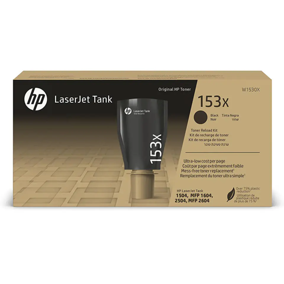 ⁨HP oryginalny toner reload kit W1530X, HP 153X, black, 5000s, high capacity⁩ w sklepie Wasserman.eu