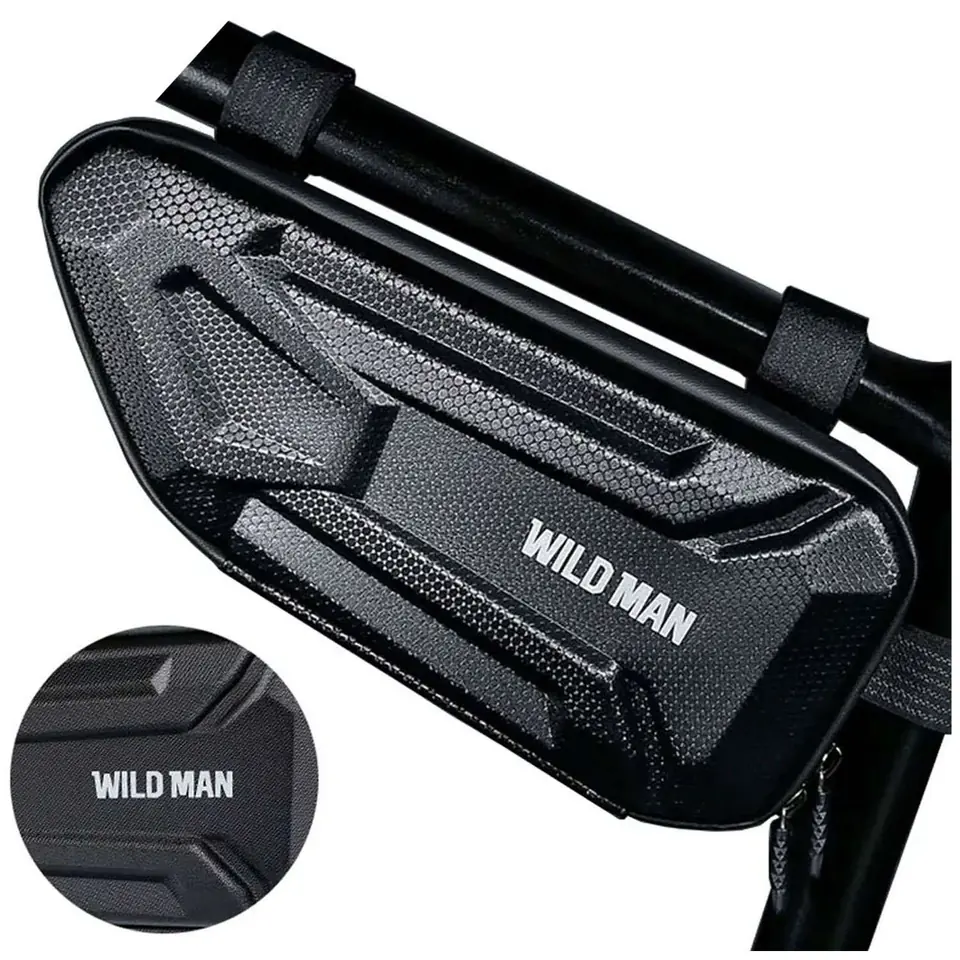 ⁨Sakwa rowerowa Wildman Hard Shell Bicycle Bag XT4 Etui torba na rower motor pod ramę 1,5L Czarna⁩ w sklepie Wasserman.eu