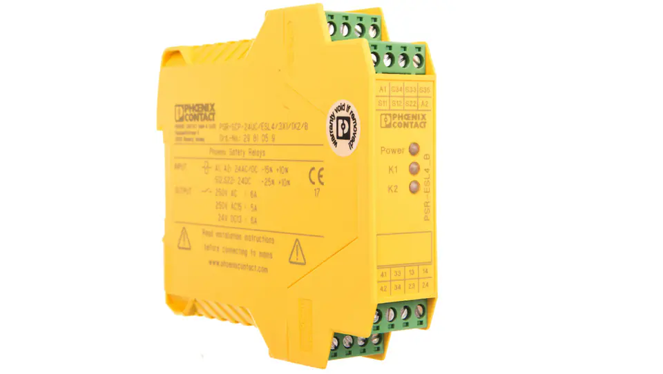 ⁨Safety relay 24V AC/DC PSR-SCP- 24UC/ESL4/3X1/1X2/B 2981059⁩ at Wasserman.eu