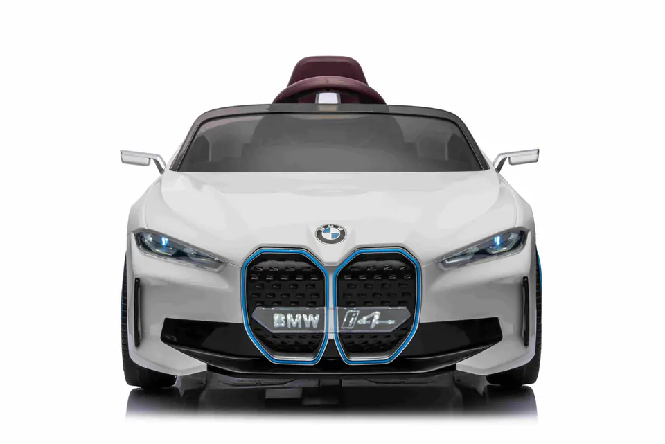 ⁨Autko BMW i4 na akumulator dla dzieci Biały + Wolny Start + EVA + Ekoskóra + Audio LED + Pilot⁩ w sklepie Wasserman.eu