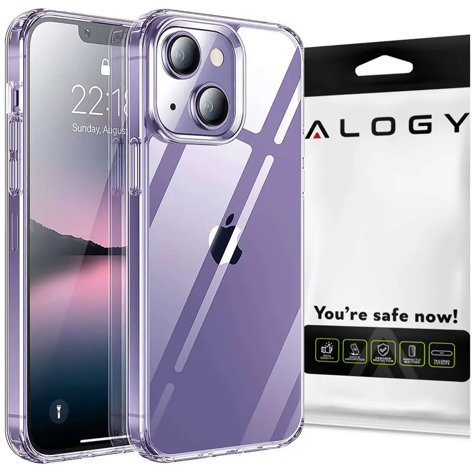 ⁨Etui ochronne obudowa Alogy Hybrid Case Super Clear do Apple iPhone 14 Plus Przezroczyste⁩ w sklepie Wasserman.eu