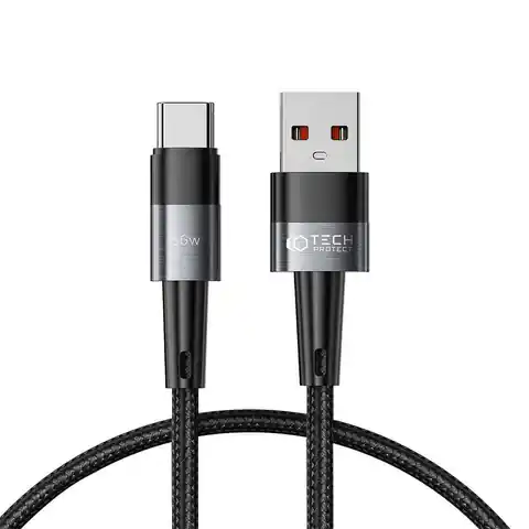 ⁨Kabel 66W 6A 0,25m USB - USB-C Tech-Protect UltraBoost szary⁩ w sklepie Wasserman.eu