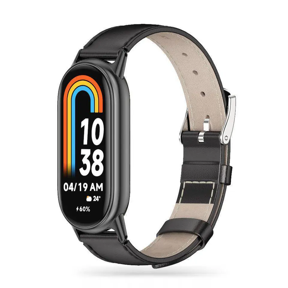 ⁨Etui XIAOMI SMART BAND 8 / 8 NFC Tech-Protect LeatherFit czarne⁩ w sklepie Wasserman.eu