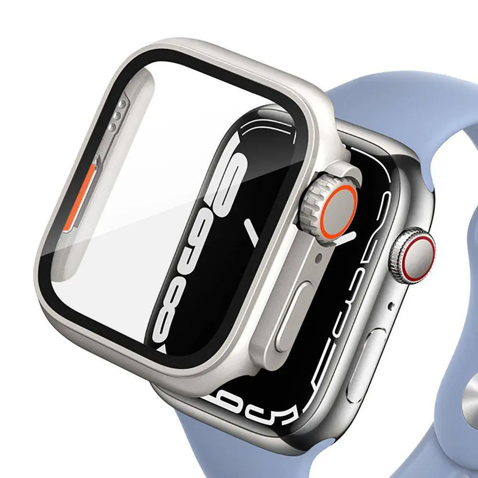 ⁨Etui APPLE WATCH 7 / 8 (45MM) Tech-Protect Defense360 titanium pomarańczowe⁩ w sklepie Wasserman.eu