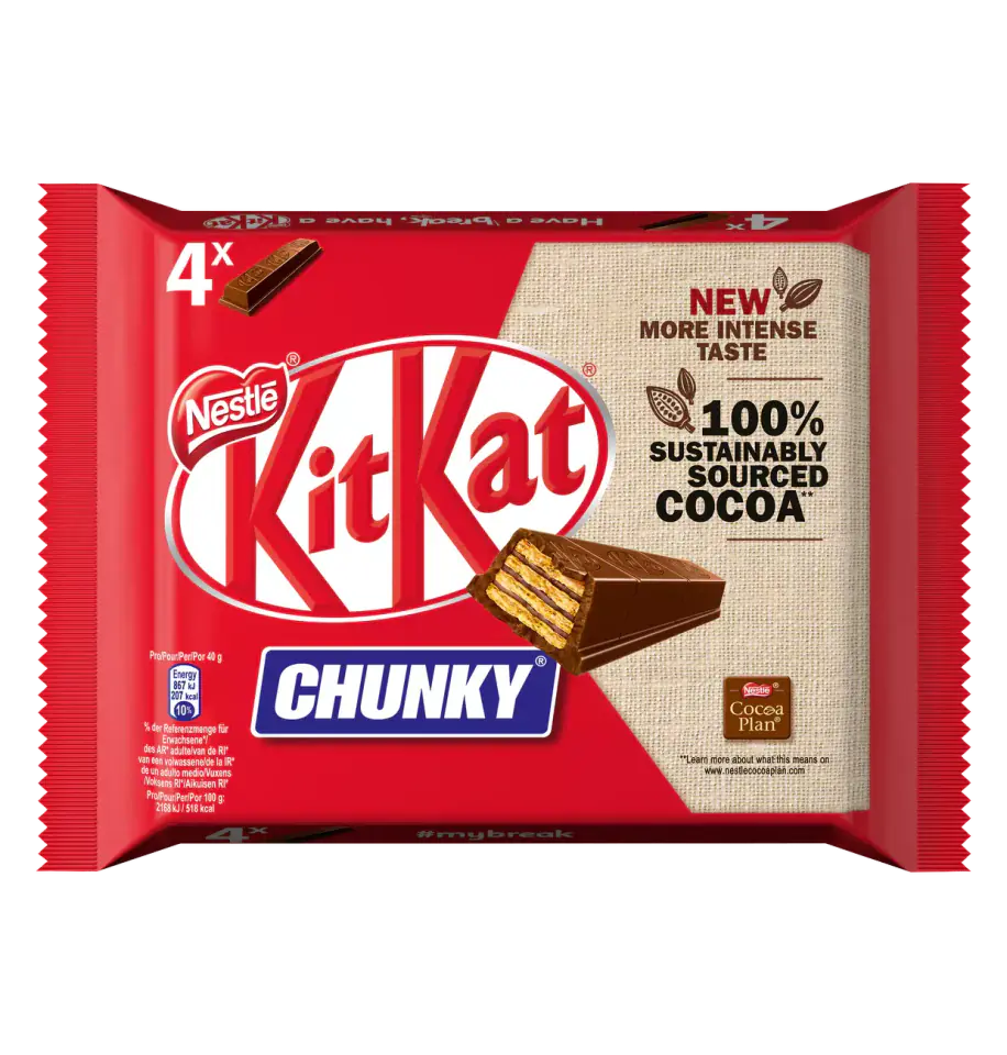 ⁨Nestle KitKat Chunky 4x40 g⁩ w sklepie Wasserman.eu