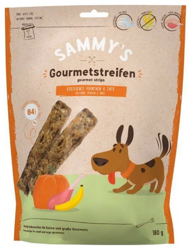 ⁨BOSCH Sammy's Chicken and duck Strips - Dog treat - 180g⁩ at Wasserman.eu