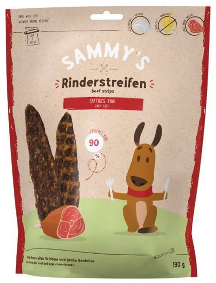 ⁨BOSCH Sammy's Beef Strips - Dog treat - 190g⁩ at Wasserman.eu