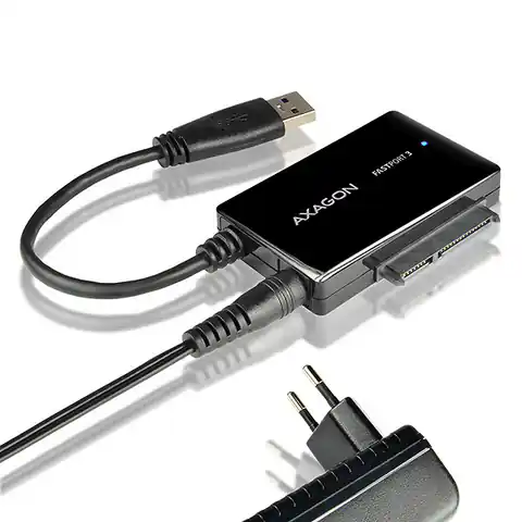 ⁨AXAGON ADSA-FP3 FASTPort3 Adapter, USB3.0, HDD/SSD/ODD, SATA 6G - Power Adapter⁩ at Wasserman.eu