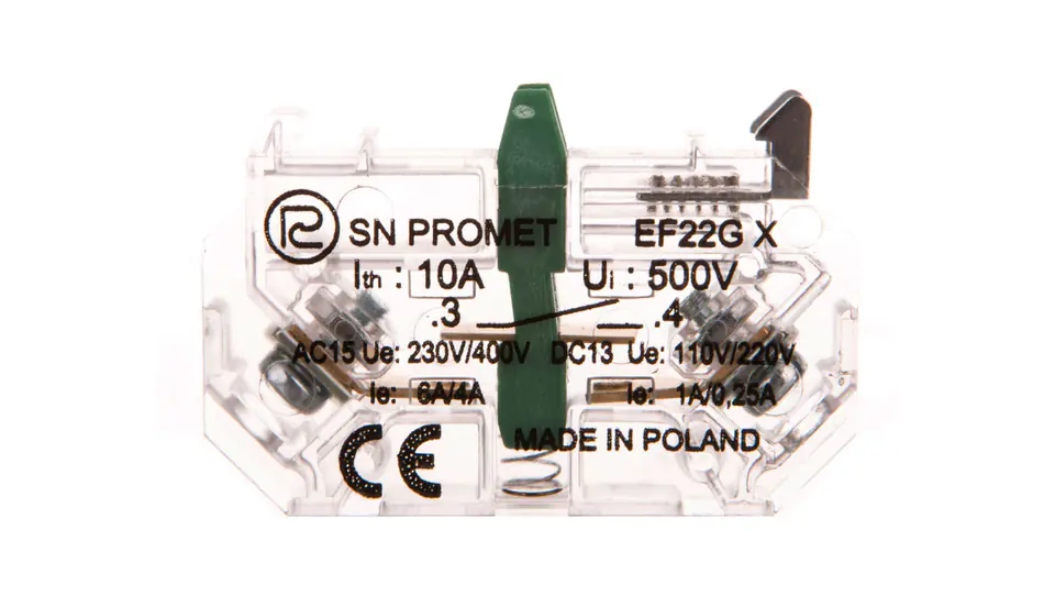 Element łaczeniowy zwierny EF22GX Au złocony do przycisków sterowniczych serii NEF22 i NEK22M W0-Ł EF22GX-AU w sklepie Wasserman.eu