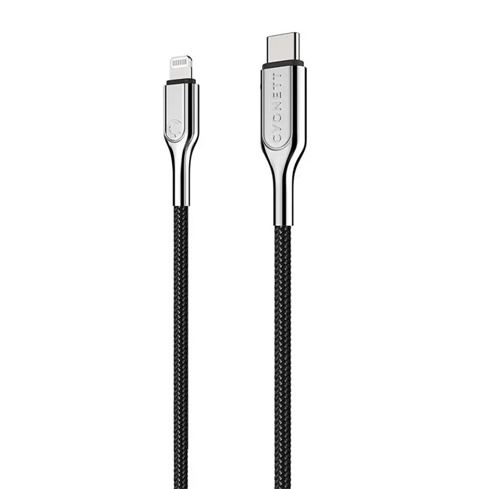 ⁨Kabel USB-C do Lightning Cygnett Armoured 30W 2m (czarny)⁩ w sklepie Wasserman.eu