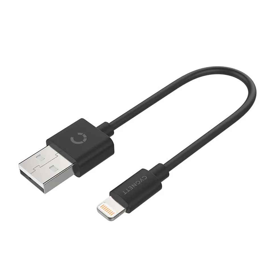 ⁨Kabel USB-A do Lightning Cygnett 12W 0.1m (czarny)⁩ w sklepie Wasserman.eu