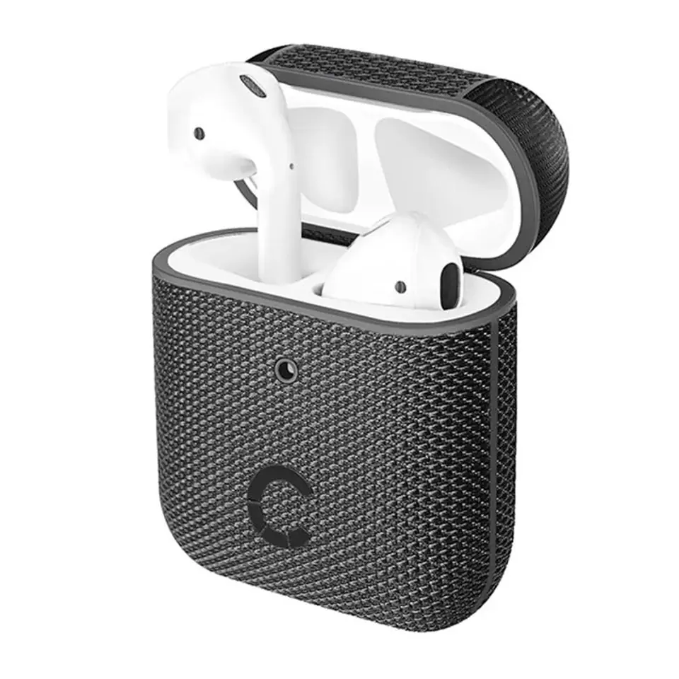 ⁨Etui Cygnett TekView do AirPods 1 i 2 (czarne)⁩ w sklepie Wasserman.eu