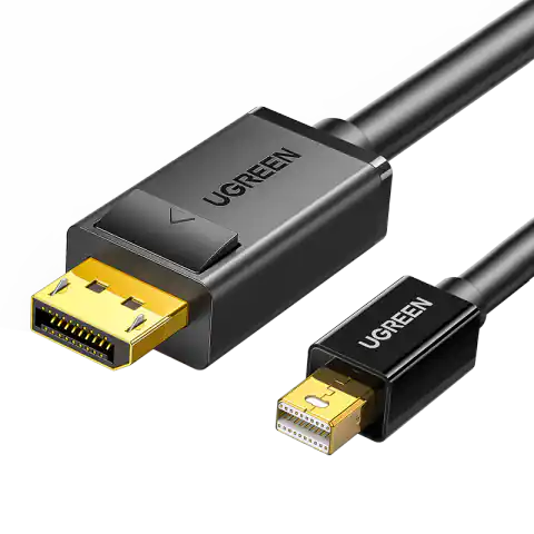 ⁨Kabel przewód Mini DisplayPort - DisplayPort 2K 4K 1.5m czarny⁩ w sklepie Wasserman.eu
