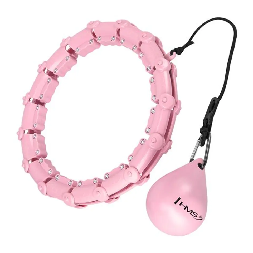 ⁨HHW02 HULA HOP LIGHT PINK Z WYPUSTKAMI I OBCIĄŻNIKIEM HMS⁩ w sklepie Wasserman.eu