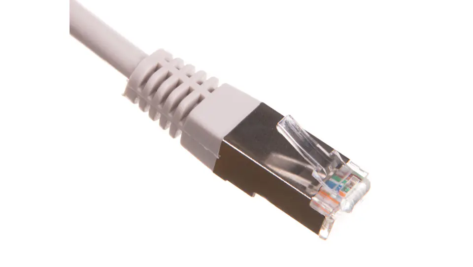 ⁨Kabel krosowy patchcord F/UTP kat.5e CCA szary 2m 73078⁩ w sklepie Wasserman.eu