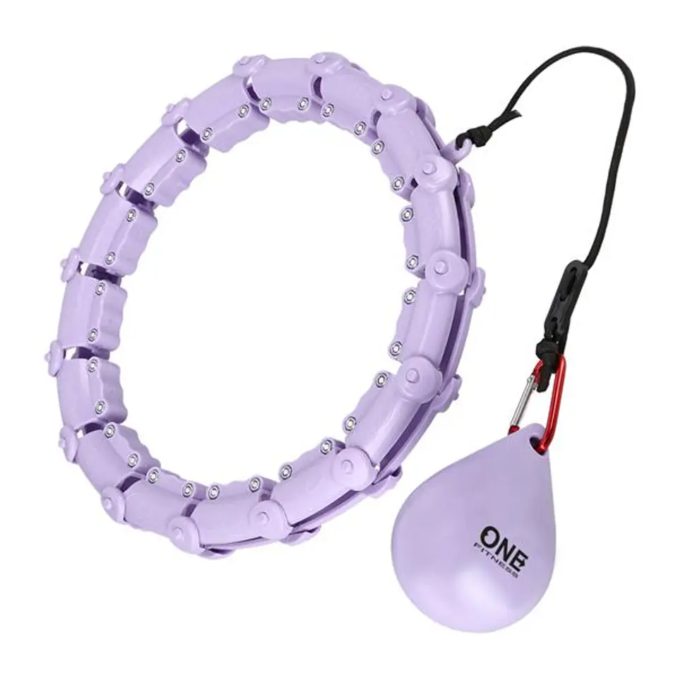 OHA02 HULA HOP VIOLET Z WYPUSTKAMI I OBCIĄŻNIKIEM ONE FITNESS w sklepie Wasserman.eu