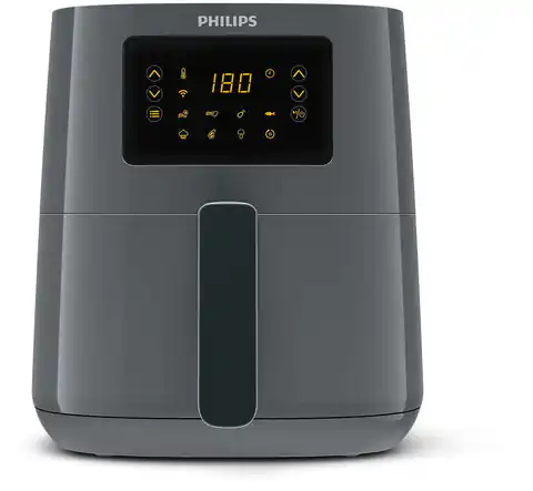 ⁨Philips 5000 series HD9255/60 fryer Single 4.1 L Stand-alone 1400 W Hot air fryer Black, Grey⁩ at Wasserman.eu