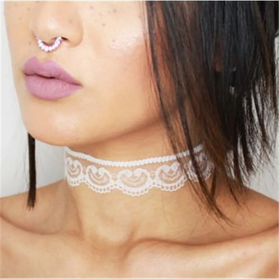 ⁨NECKLACE WHITE OPENWORK CHOKER⁩ at Wasserman.eu