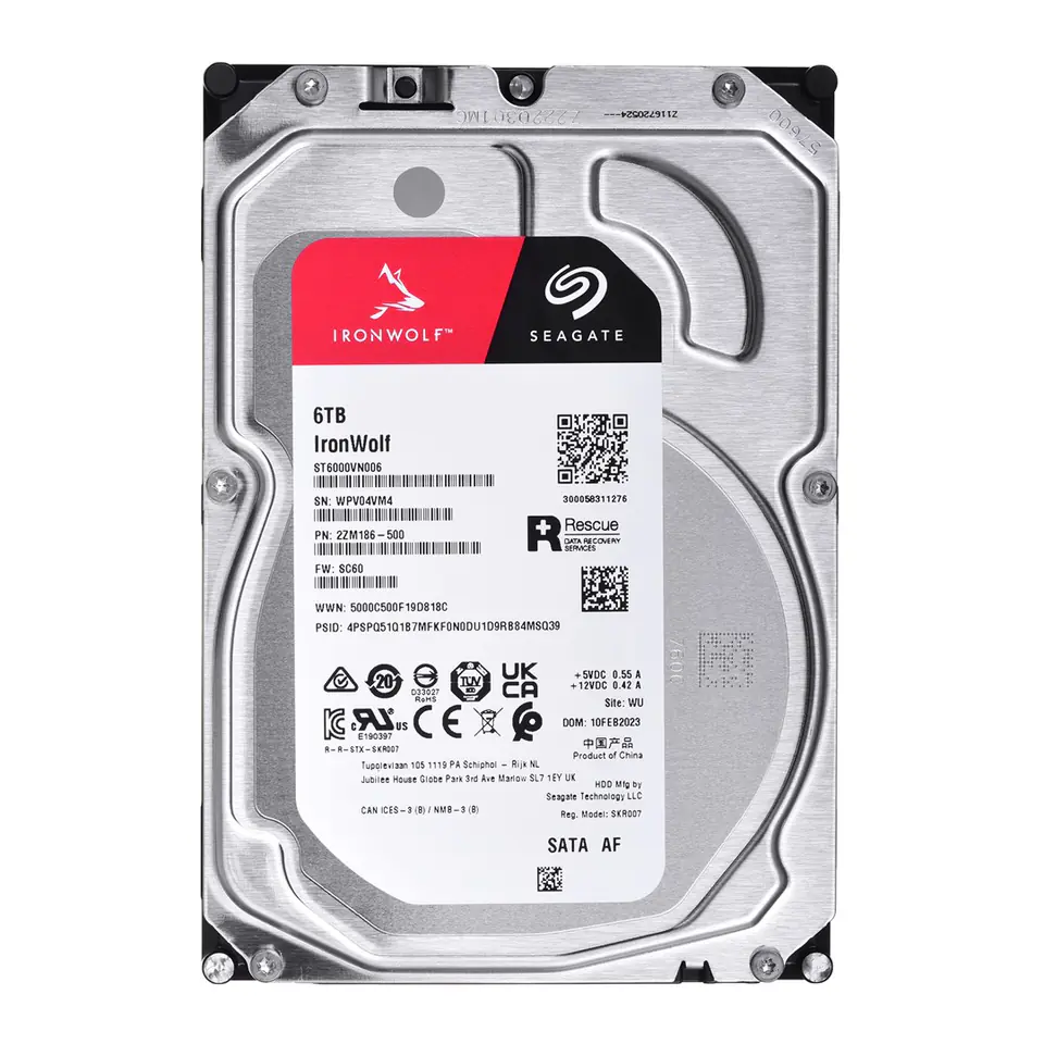 ⁨Seagate IronWolf ST6000VN006 internal hard drive 3.5" 6000 GB Serial ATA III⁩ at Wasserman.eu