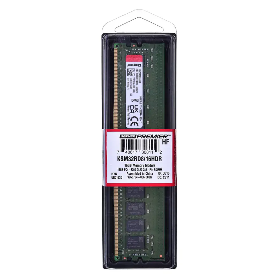 ⁨Kingston RDIMM 16GB DDR4 2Rx8 Hynix D Rambus 3200MHz PC4-25600 KSM32RD8/16HDR⁩ at Wasserman.eu
