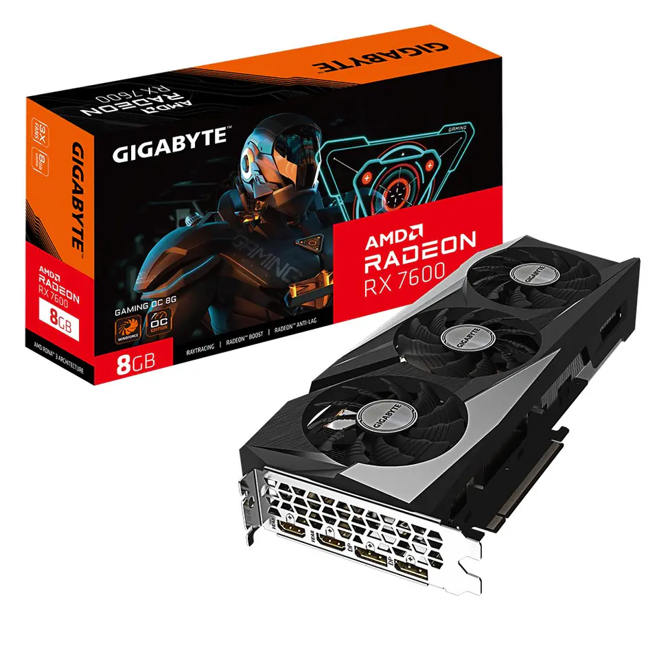 ⁨Karta graf. Gigabyte AMD Radeon RX 7600 Gam. OC 8GB⁩ w sklepie Wasserman.eu