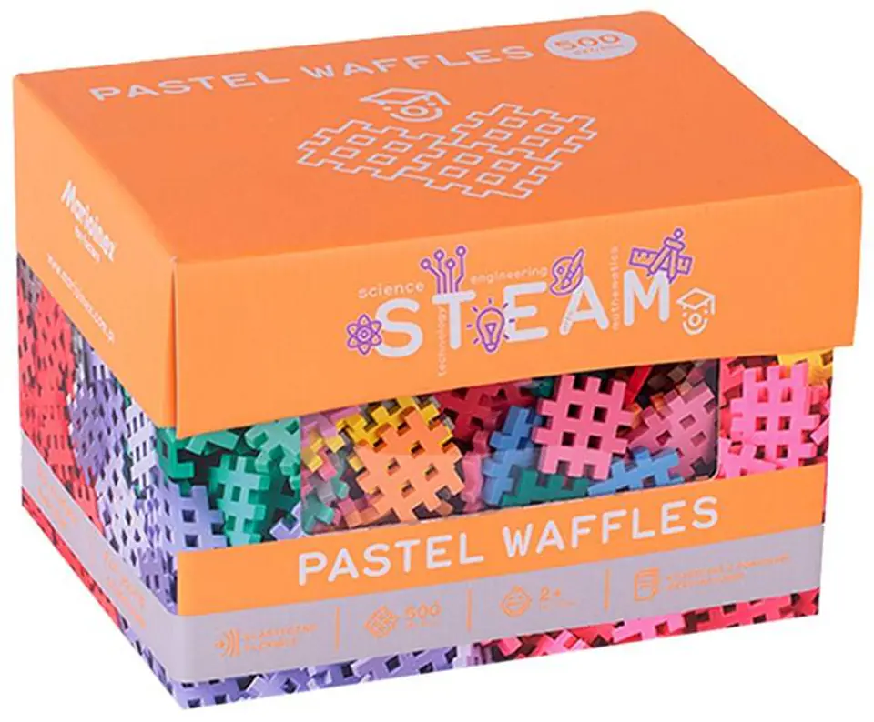 ⁨KLOCKI WAFFLE MINI PASTELOWE 500 ELEMENT⁩ w sklepie Wasserman.eu