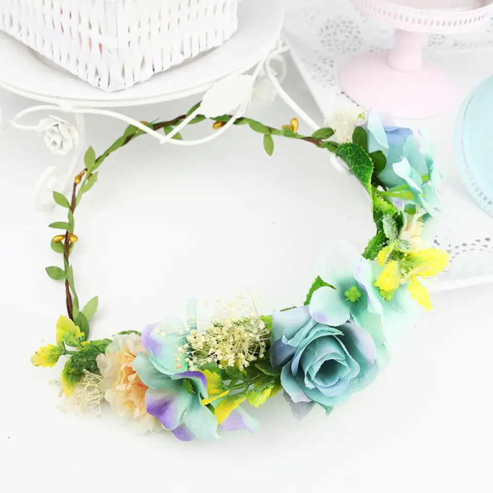 ⁨RETRO WREATH - BLUE W48N⁩ at Wasserman.eu