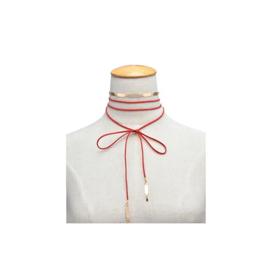⁨NASZYJNIK CHOKER OPALIZUJĄCY - BORDOWY N493BOR⁩ w sklepie Wasserman.eu