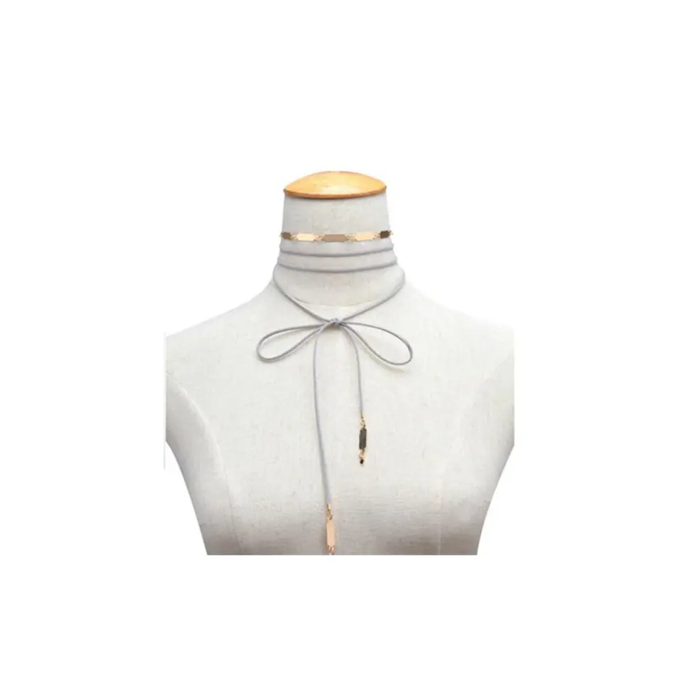 ⁨NASZYJNIK CHOKER OPALIZUJĄCY - SZARY N493SZ⁩ w sklepie Wasserman.eu