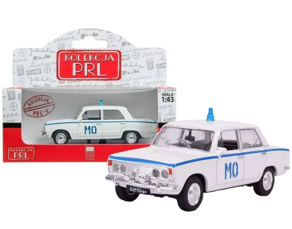 ⁨KOLEKCJA PRL FIAT 125P MILICJA 1:43⁩ w sklepie Wasserman.eu