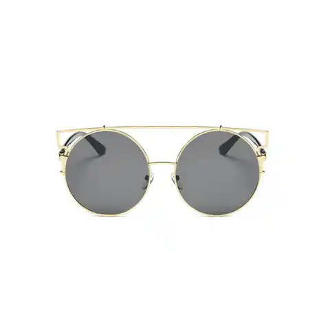 ⁨OVER&OVER MIRROR GLASSES - BLACK WITH GOLD FRAMES OK83WZ1⁩ at Wasserman.eu
