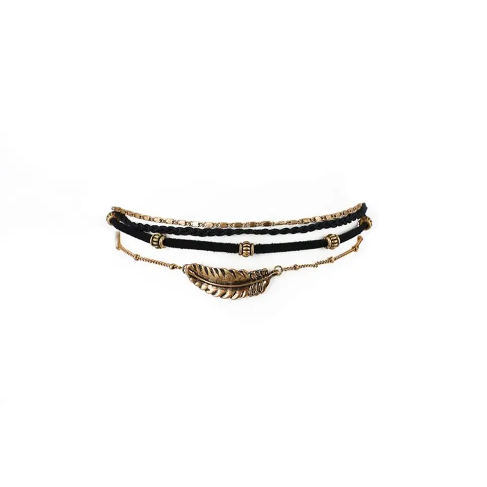 ⁨NASZYJNIK CHOKER BLACK GOLD N522⁩ w sklepie Wasserman.eu