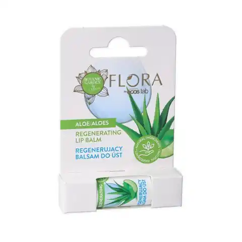 ⁨ECOS LAB Flora Regenerujący Balsam do ust - Aloes 3.8g⁩ w sklepie Wasserman.eu