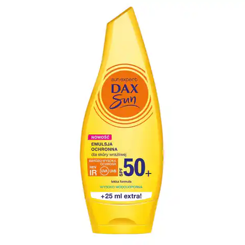 ⁨DAX Sun Emulsja ochronna dla skóry wrażliwej SPF 50+ 175 ml⁩ w sklepie Wasserman.eu