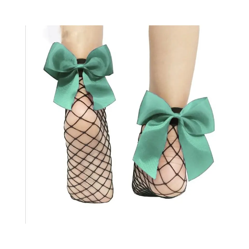 Cabaret socks with bow mint SKAR01M at Wasserman.eu